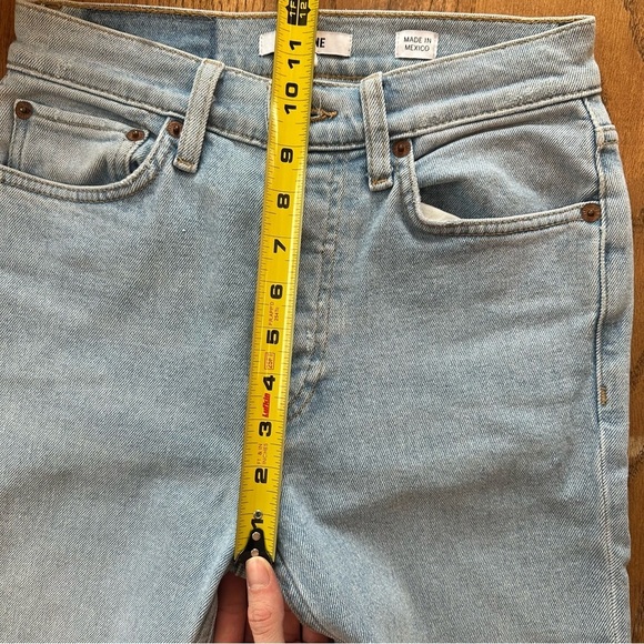 RE/DONE Jeans 90s High Rise Ankle Crop Raw Hem Button Fly Light Wash 25 - Picture 3 of 16